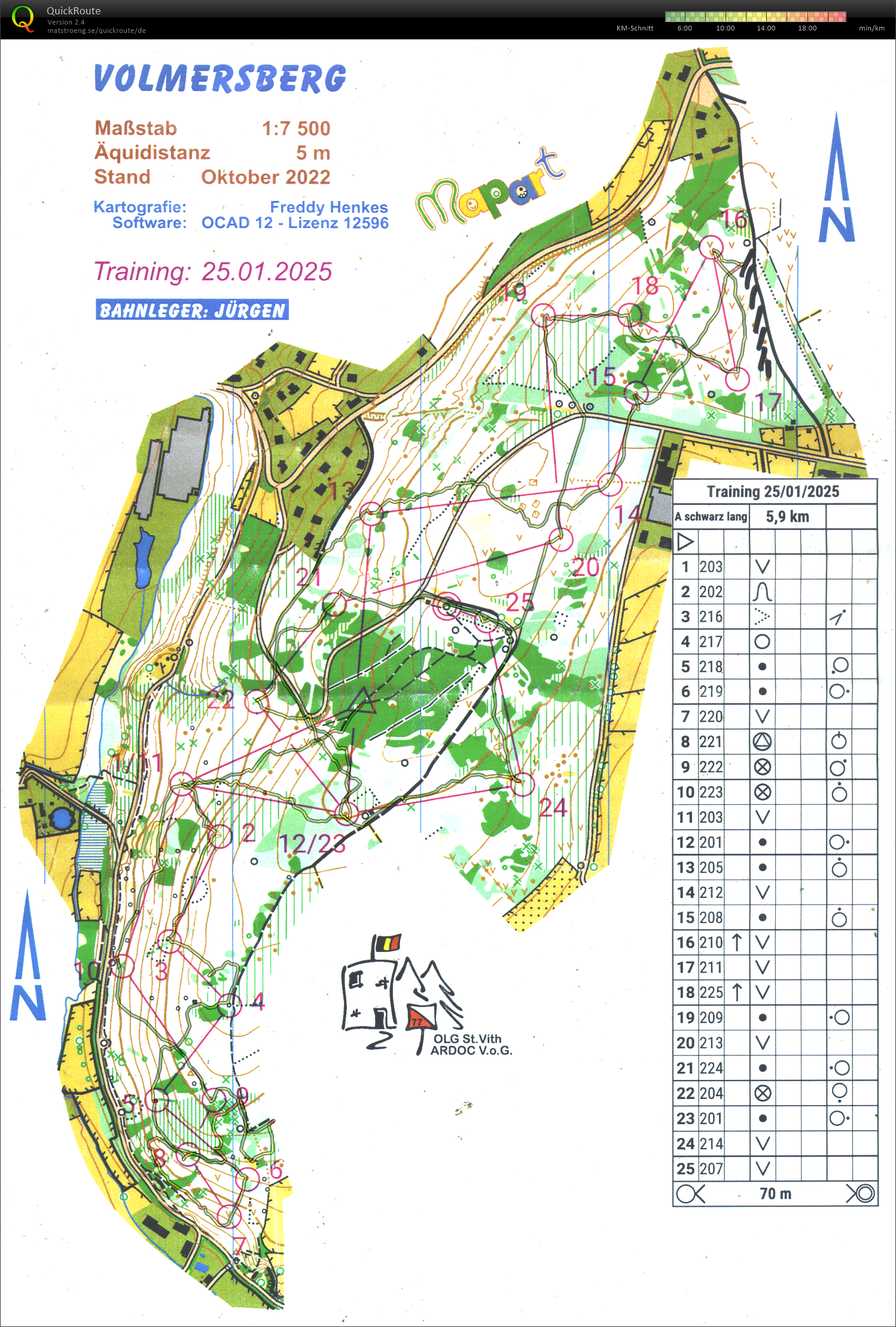 Training Volmersberg - reduzierte Karte (25.01.2025)