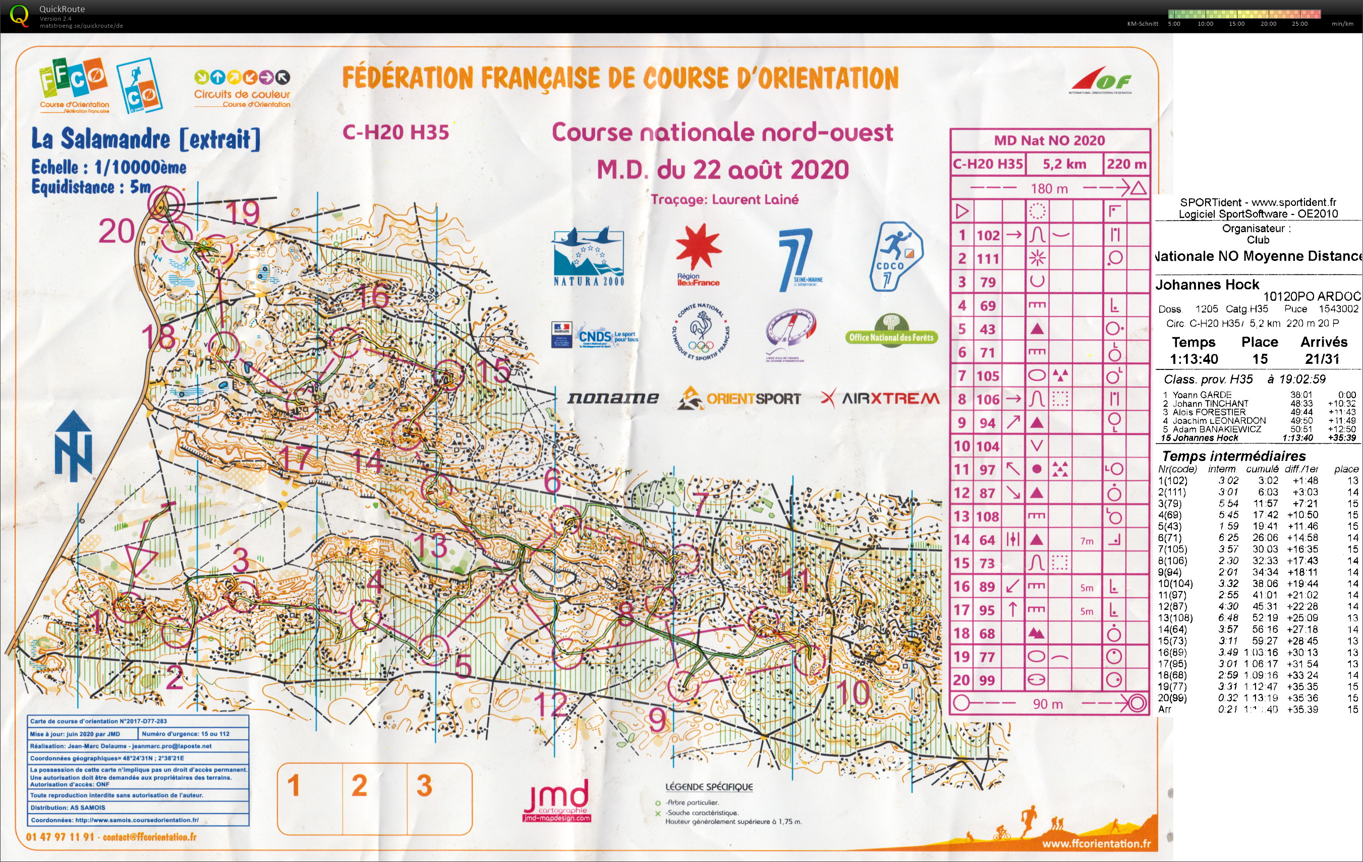 Course nationale M.D. Fontainebleau (22/08/2020)