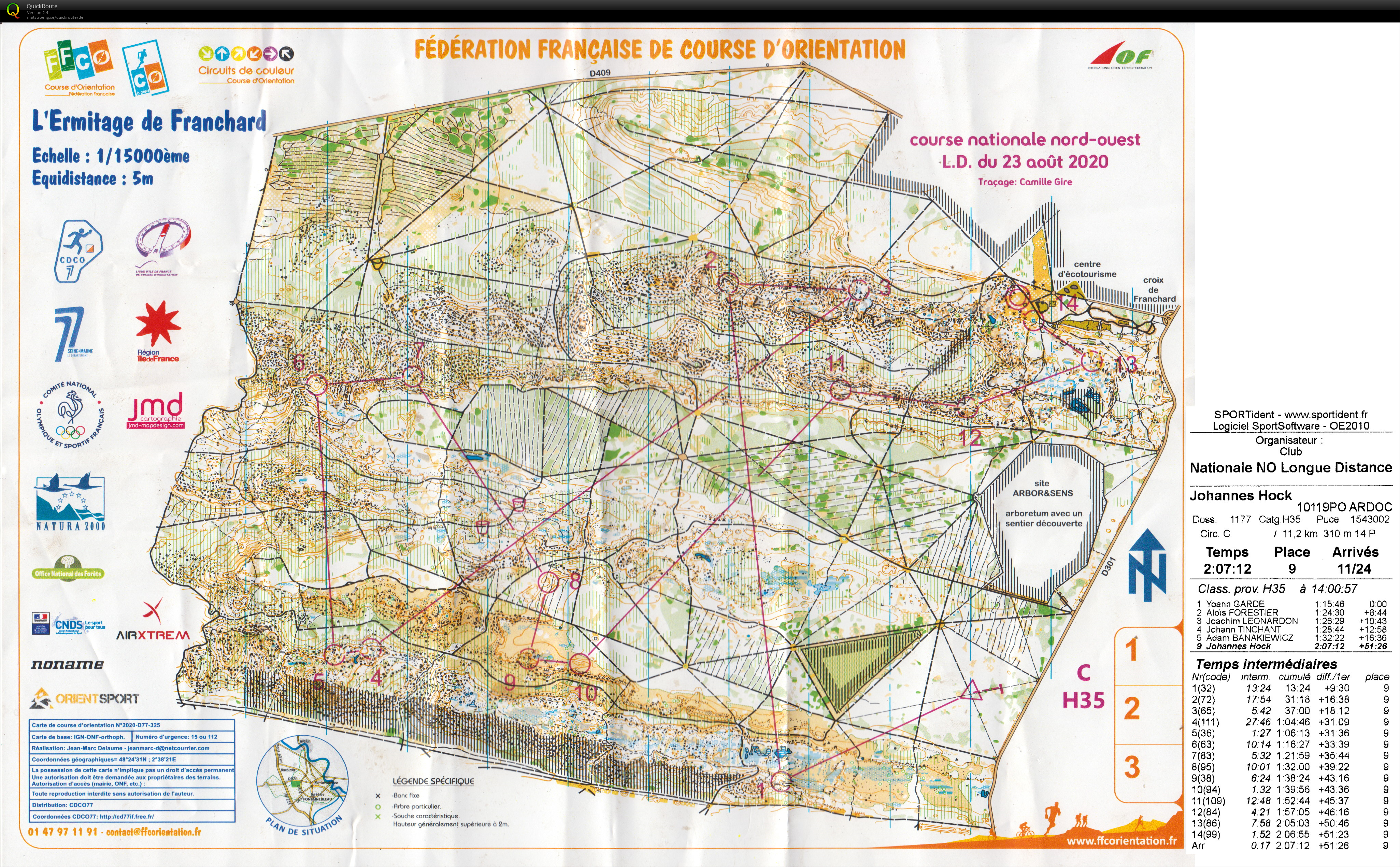 Course nationale L.D. Fontainebleau (23/08/2020)