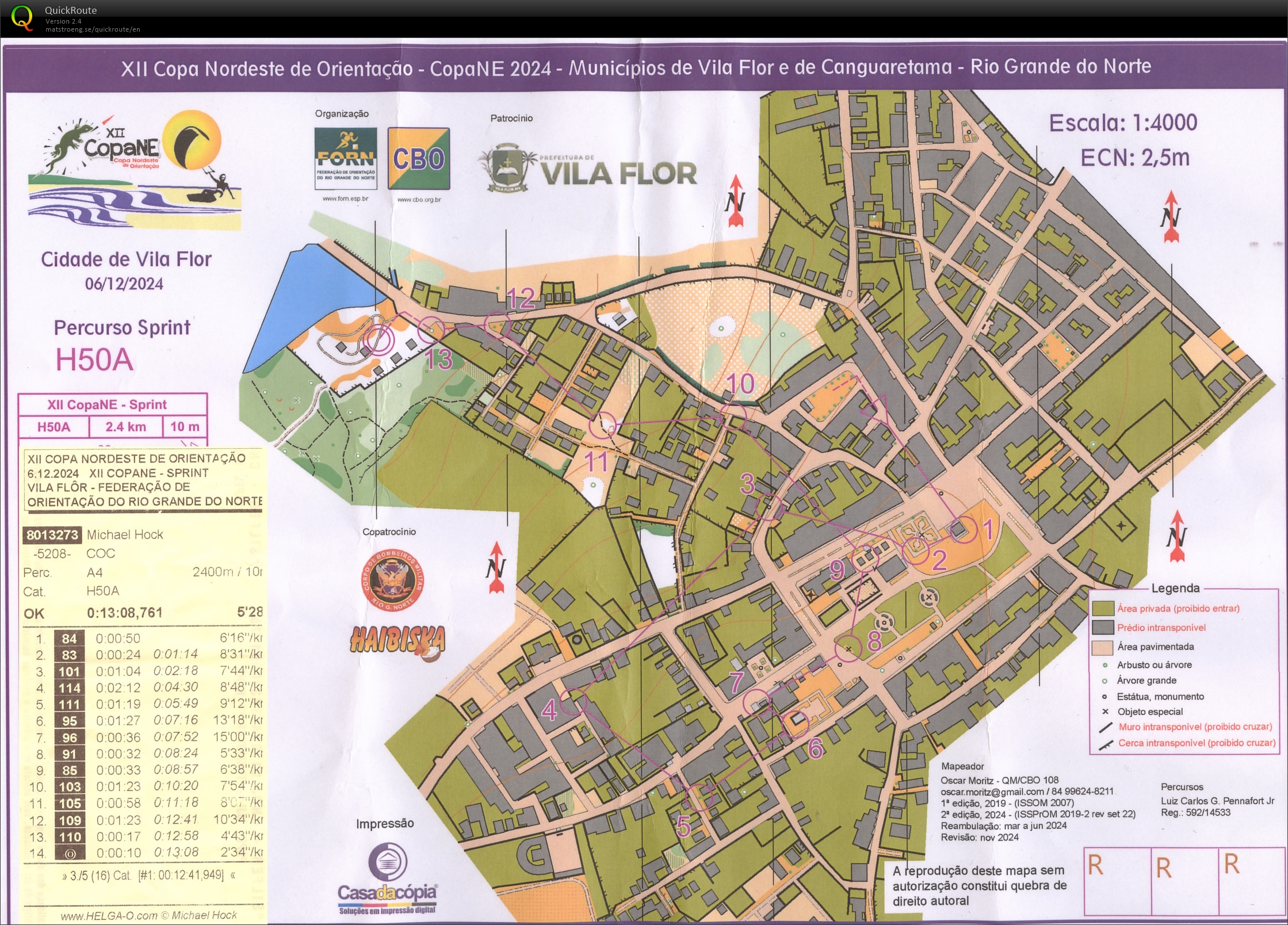 Copa Nordeste de Orientação Sprint (06.12.2024)